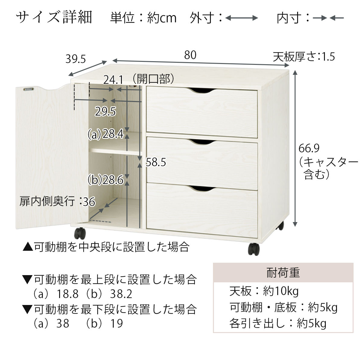 【完成品＋設置付き】キャスター付きマルチキャビネット（ウォールナット）キャビネット おしゃれ 幅80 木製 チェスト キャスター 収納棚 タンス 大容量 扉付き スリムワゴン 押入れ収納 キャスター付き テレビ台 LKONCB642291-0-WAL