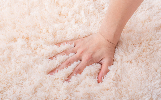 ふわふわコスモトロン吸水速乾バスマット３０mmアイボリー　縦４５cmX横６０cm