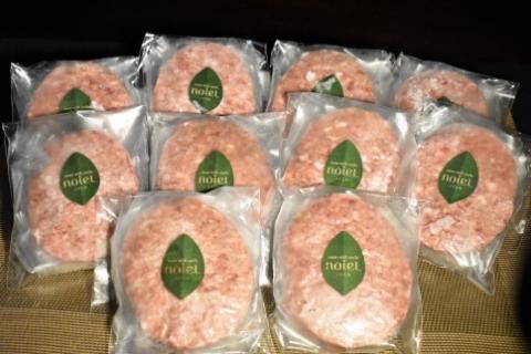 贅沢グルメを味わえる熊野牛・職人の手造り「生」ハンバーグ10個セット（特製ソース・スパイス付）