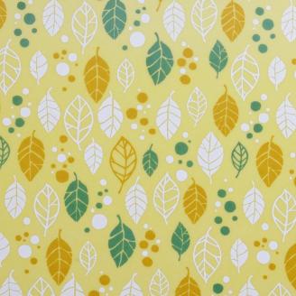 タツクラフト 友禅染和紙トレー M 33cm 2枚セット オータムリーフ イエロー