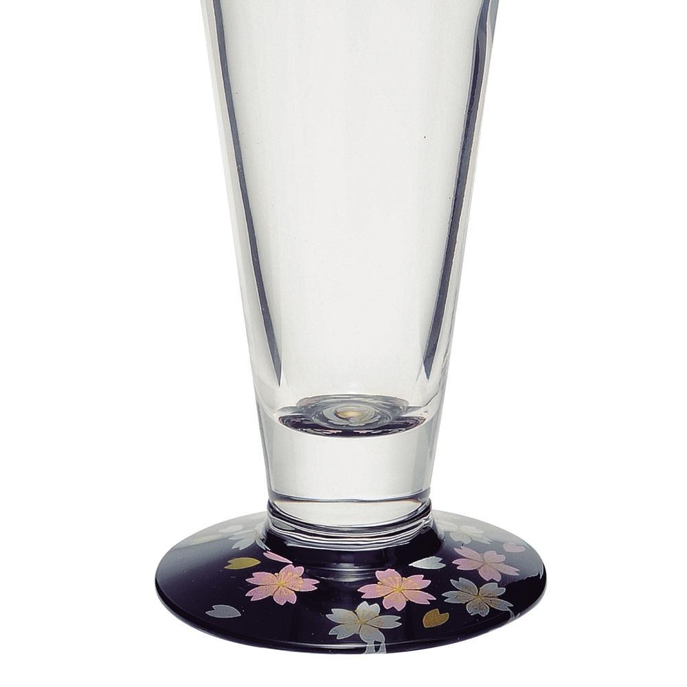 ぬりもん de Verre ピルスナーグラス 蒔絵 桜 ペア