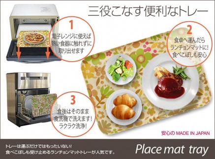 【イエロー×ピンク2枚組】タツクラフト SRトレー M 33cm ミルキーチェック