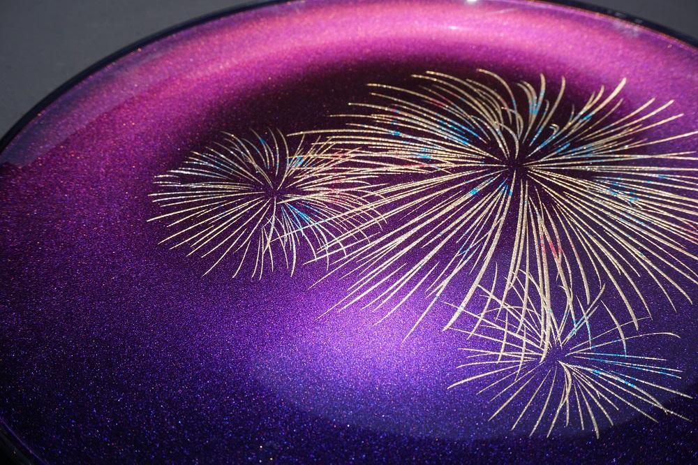 【全4回】 フラットプレートM 定期便 【 3月発送：墨桜純白 6月発送：花火マジョブルー 9月発送:紅葉漆黒 12月発送：マジョ銀箔ブルー 】【NF1】