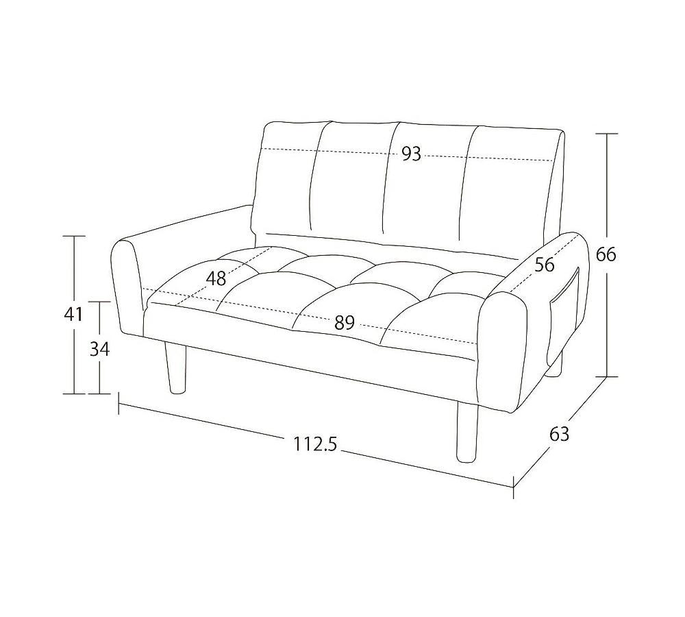 2P コーデュロイソファー コーヒーブラウン AKU102089201