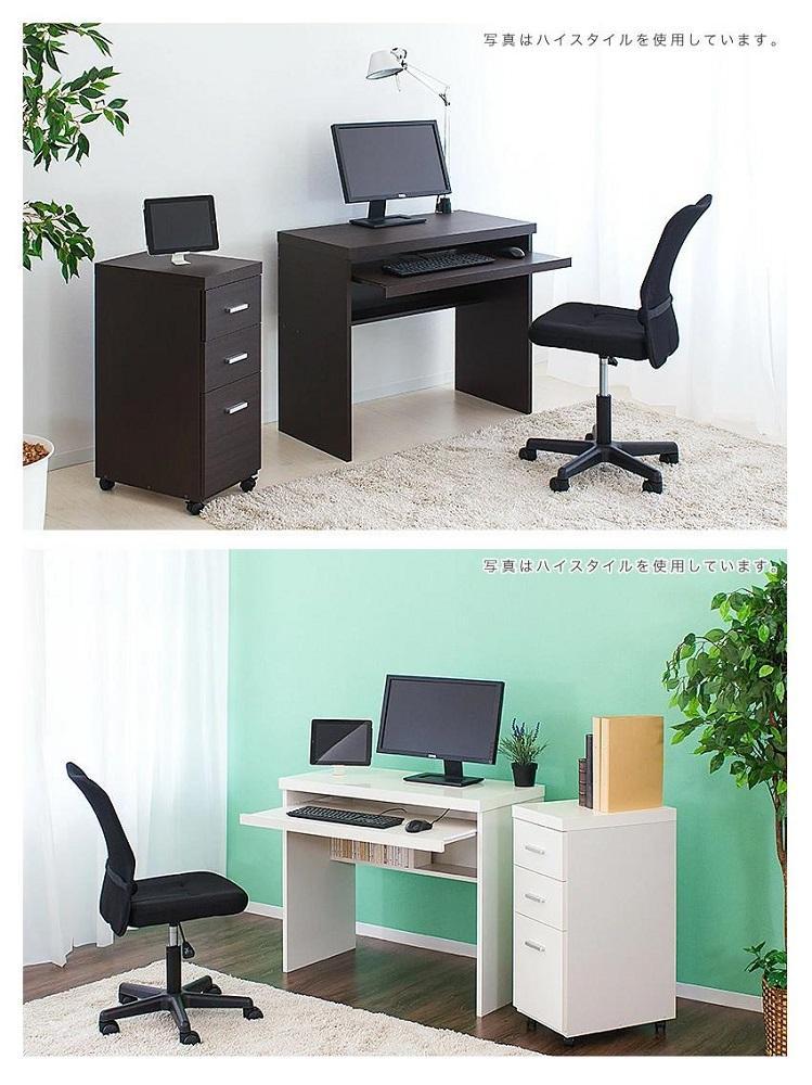 パソコンデスク（フロアタイプ） 鏡面ホワイト AKS100962004