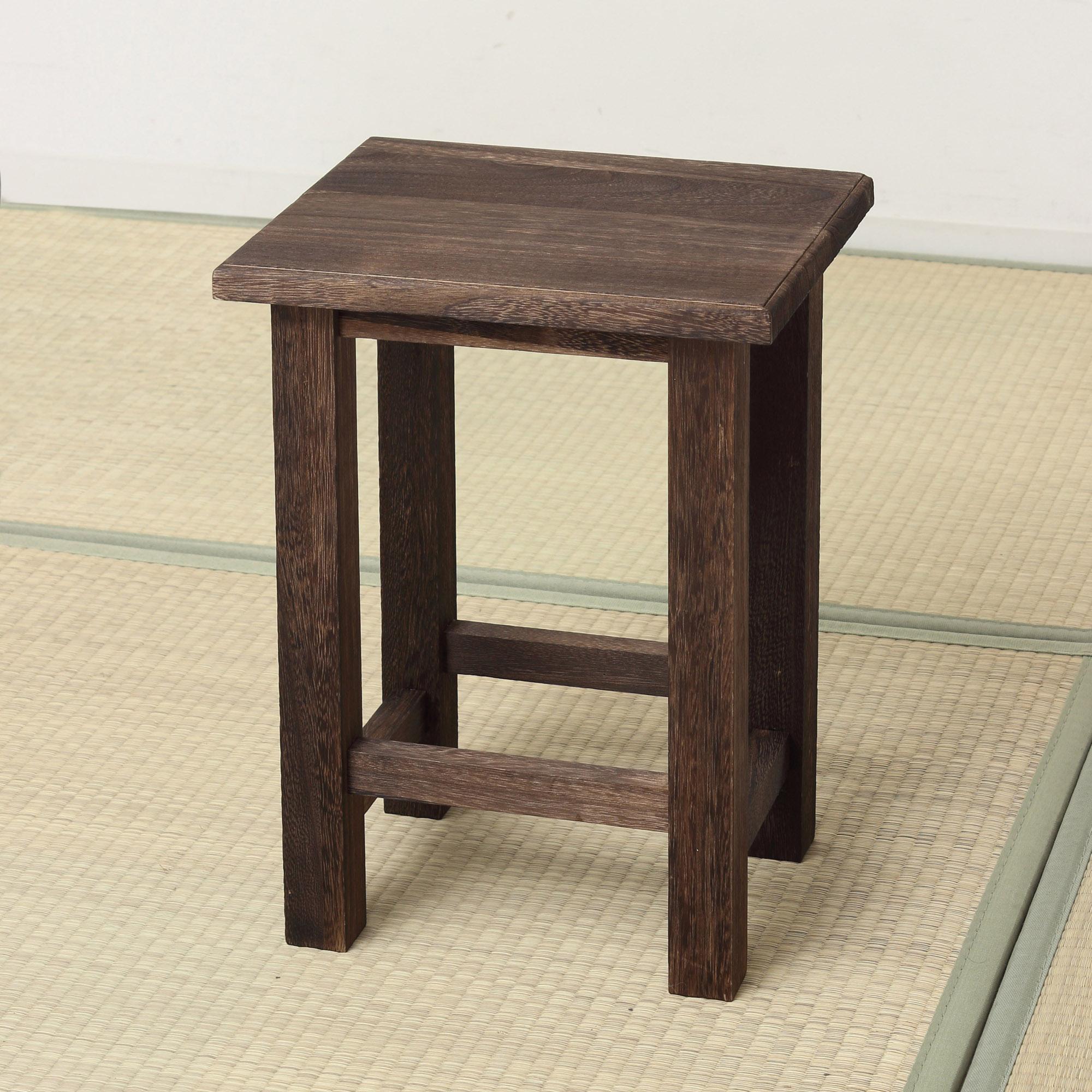 焼桐 角スツール 約幅30×奥行26×高さ40cm AKU1044773