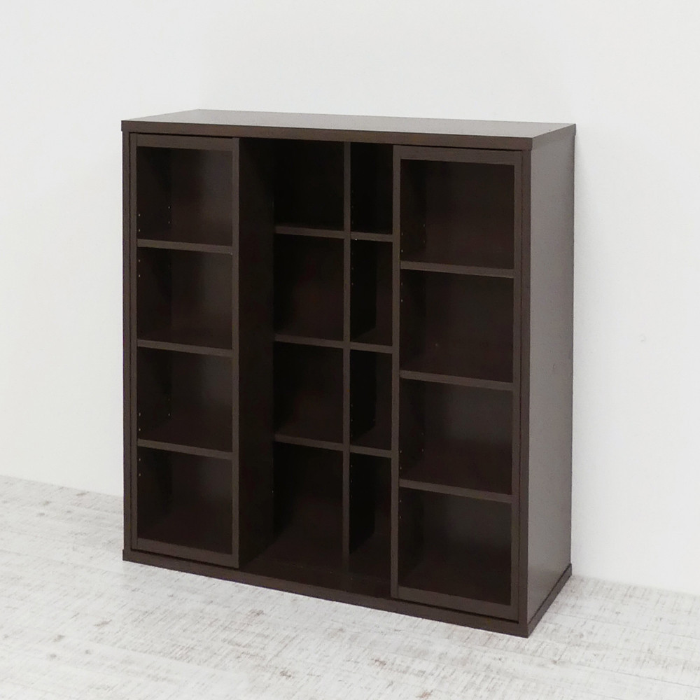 【ダークブラウン】深型スライドシェルフ