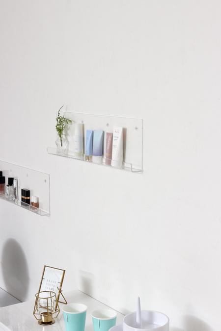 アクリリック ウォールシェルフ W60浅型2個組