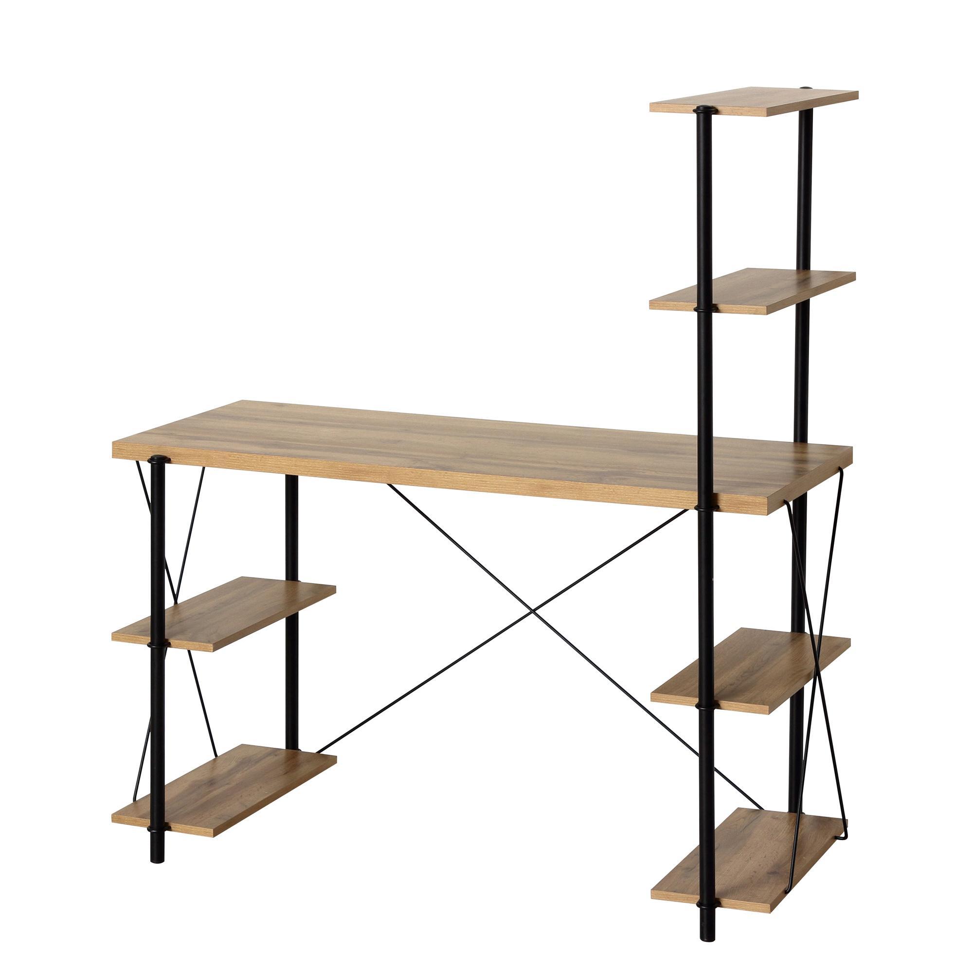 らくらく組立 ラックデスク ナチュラル