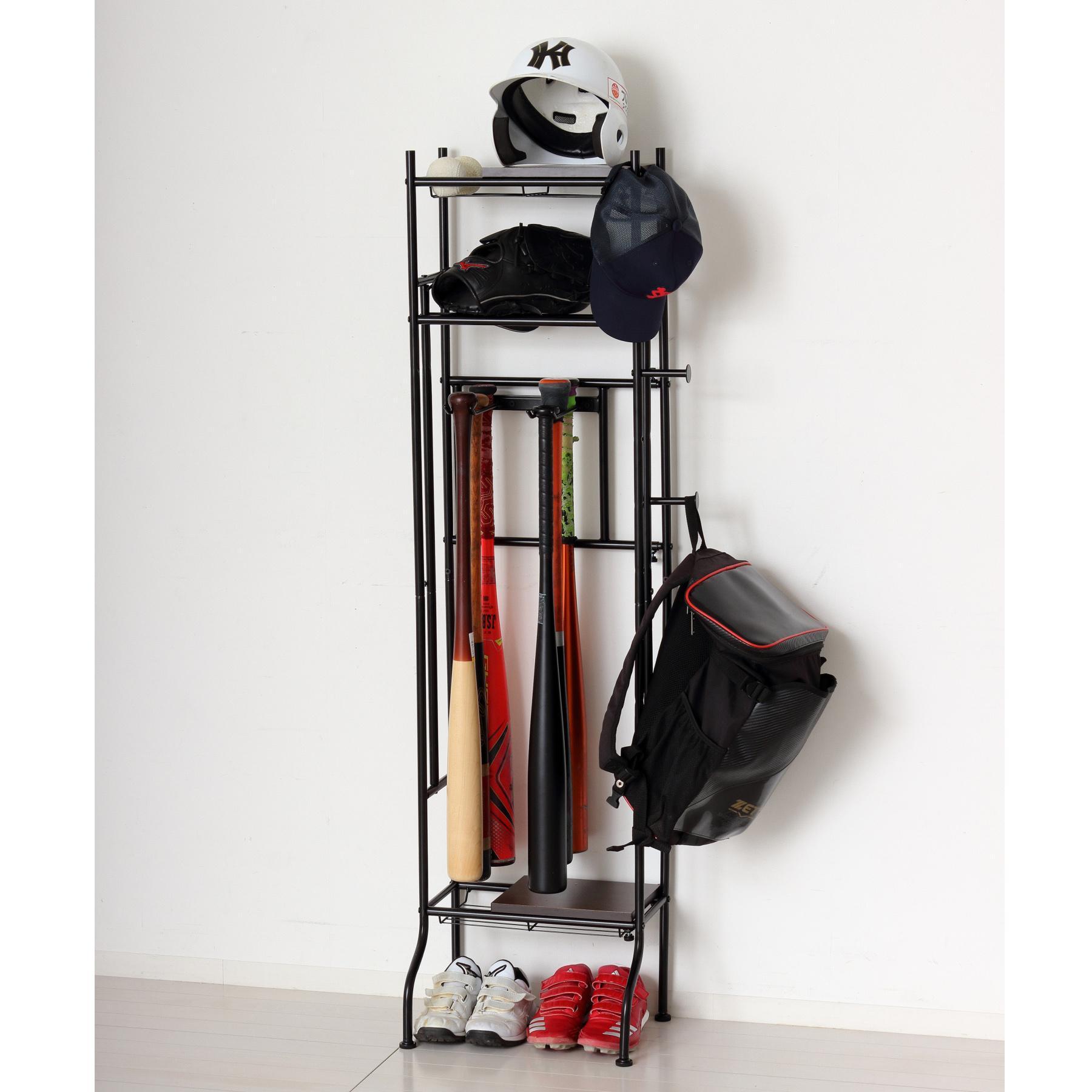 スポーツ用品ラック ブラック