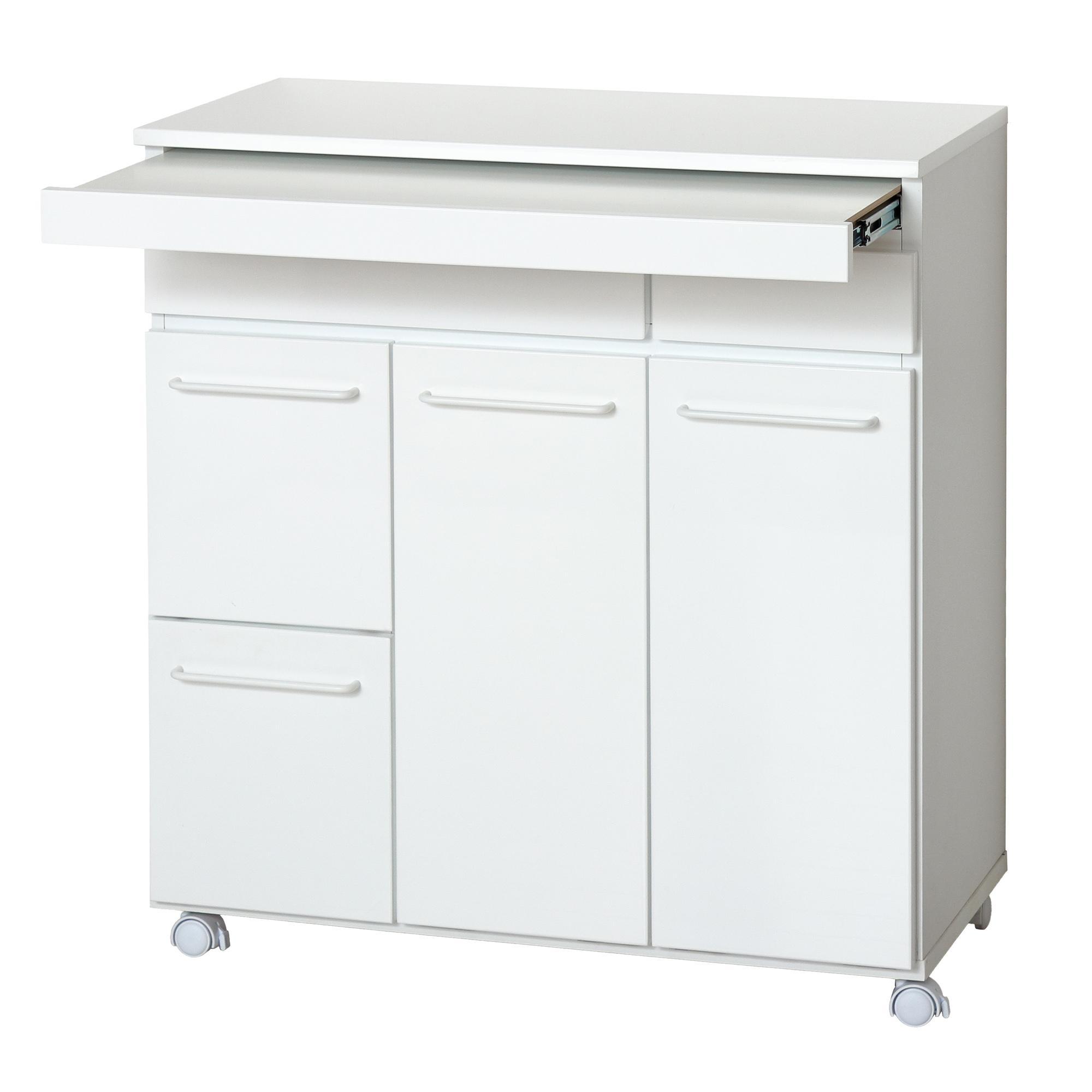 スライド棚付きダストボックス4D ホワイト