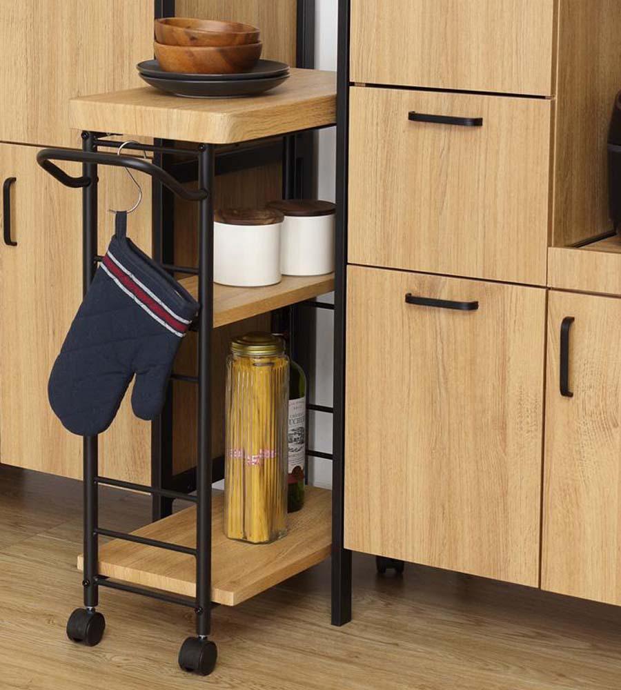 アート3段ワゴン　ナチュラル