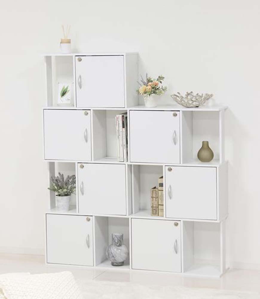 ラック鍵付き3段　ホワイト