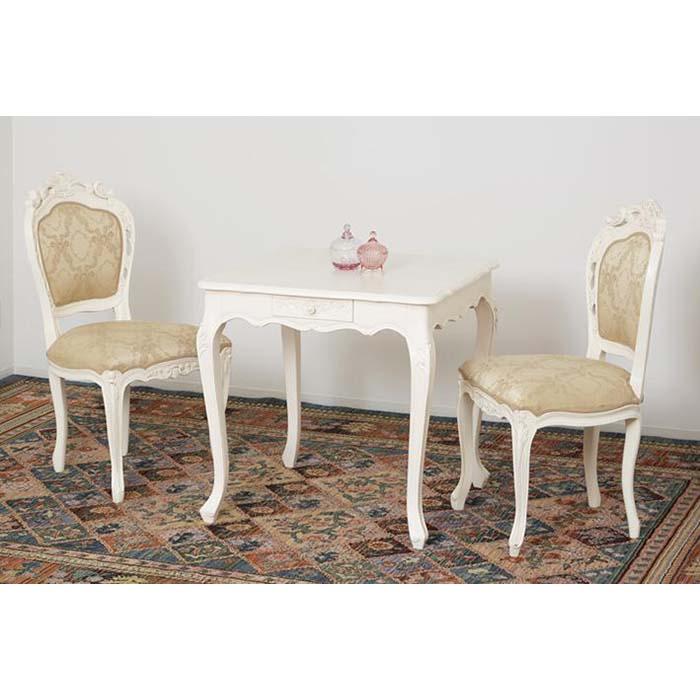 【ホワイト】フランシスカ チェアー肘なし