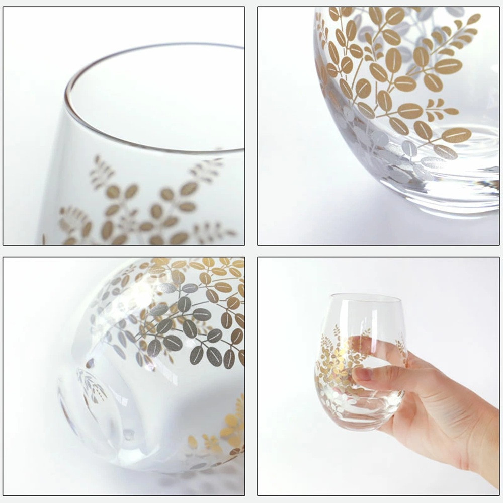 みよし漆器本舗 ぬりもん de Verre タンブラー グラス 蒔絵 萩 360ml 単品 紀州塗り 紀州漆器