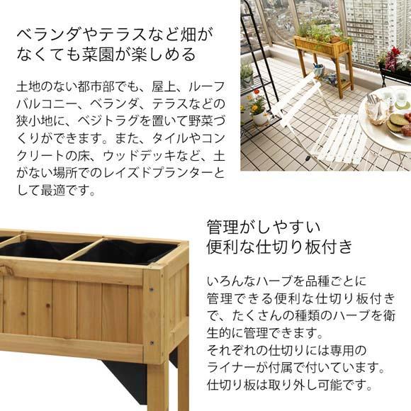 57939600 レイズドベッド ハーブプランター スリム ナチュラル