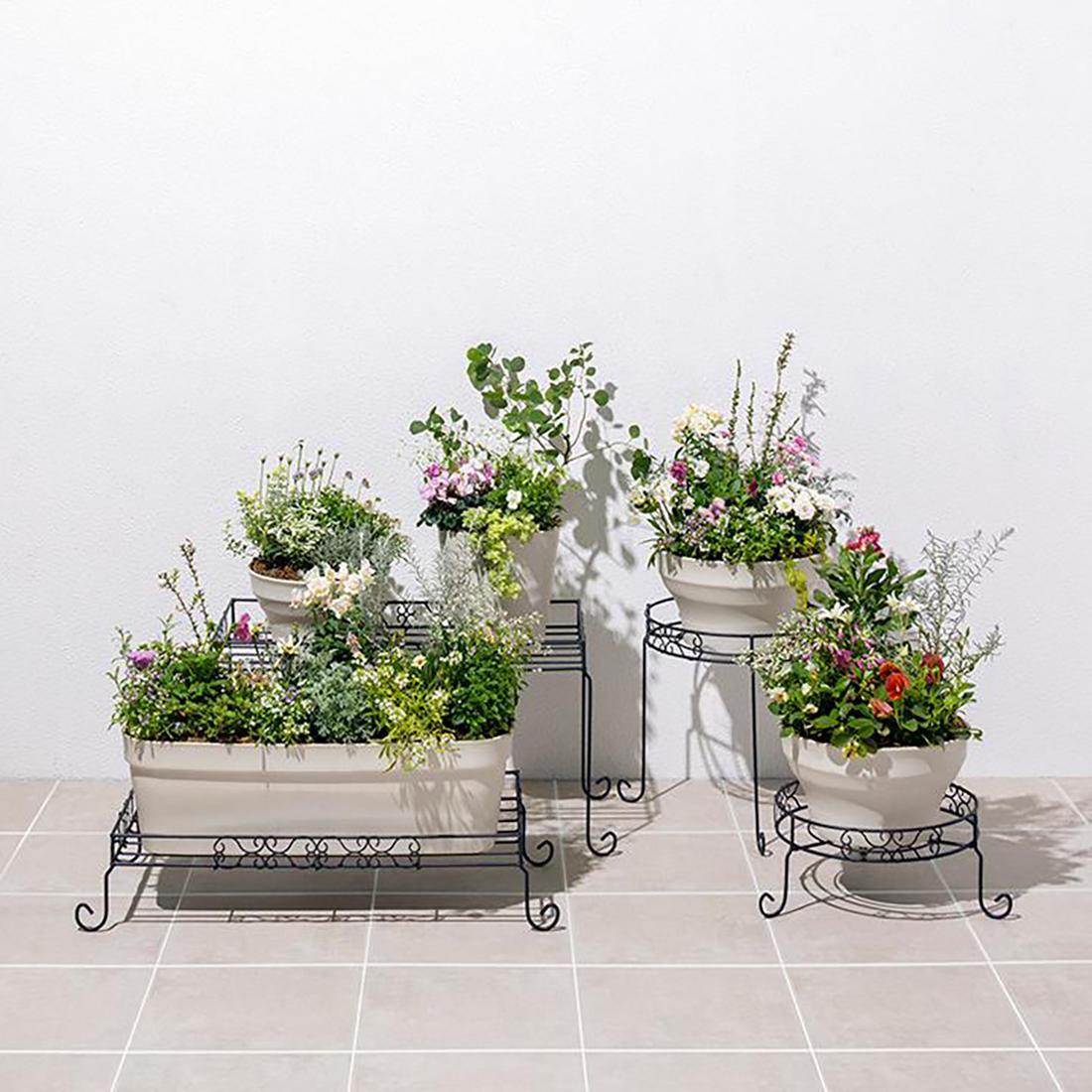 98917100 デザインフラワースタンド ラウンド S 約幅38.5cm×奥行38cm×高さ15cm