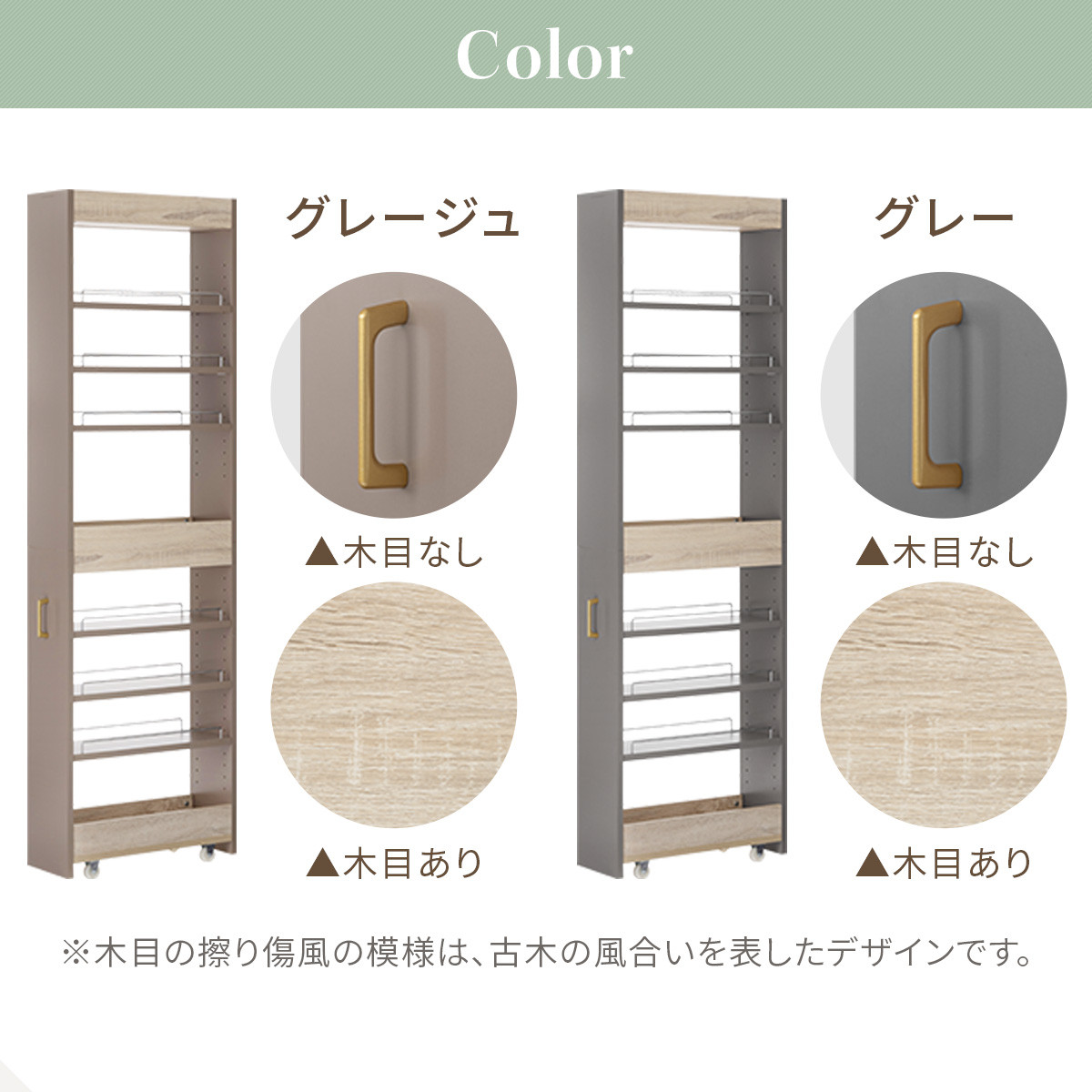 【完成品＋設置付き】すき間 ワゴンラック ハイタイプ 幅20cm （グレー）キッチン 隙間収納 キャスター付き キッチンワゴン スリム 収納 キッチン隙間ワゴン キッチン隙間家具 ラック キッチン収納 KKONRA945071-20-GY