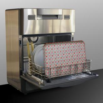 タツクラフト 友禅染和紙トレー L 39cm ２枚セット ウインターリーフ グレー