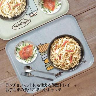 ネコダラトレイM角2枚セット「タオルはふわふわベッド」「炊飯器は冬のお楽しみ」 ネコだらけ 猫グッズ