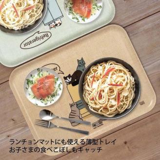 ネコダラトレイM角2枚セット「箱にはもれなく入っている」「ファンヒーター大集合」 ネコだらけ 猫グッズ