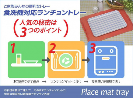 【グリーン×イエロー2枚組】ST ランチョン トレー M 33cm マーチ　タツクラフト