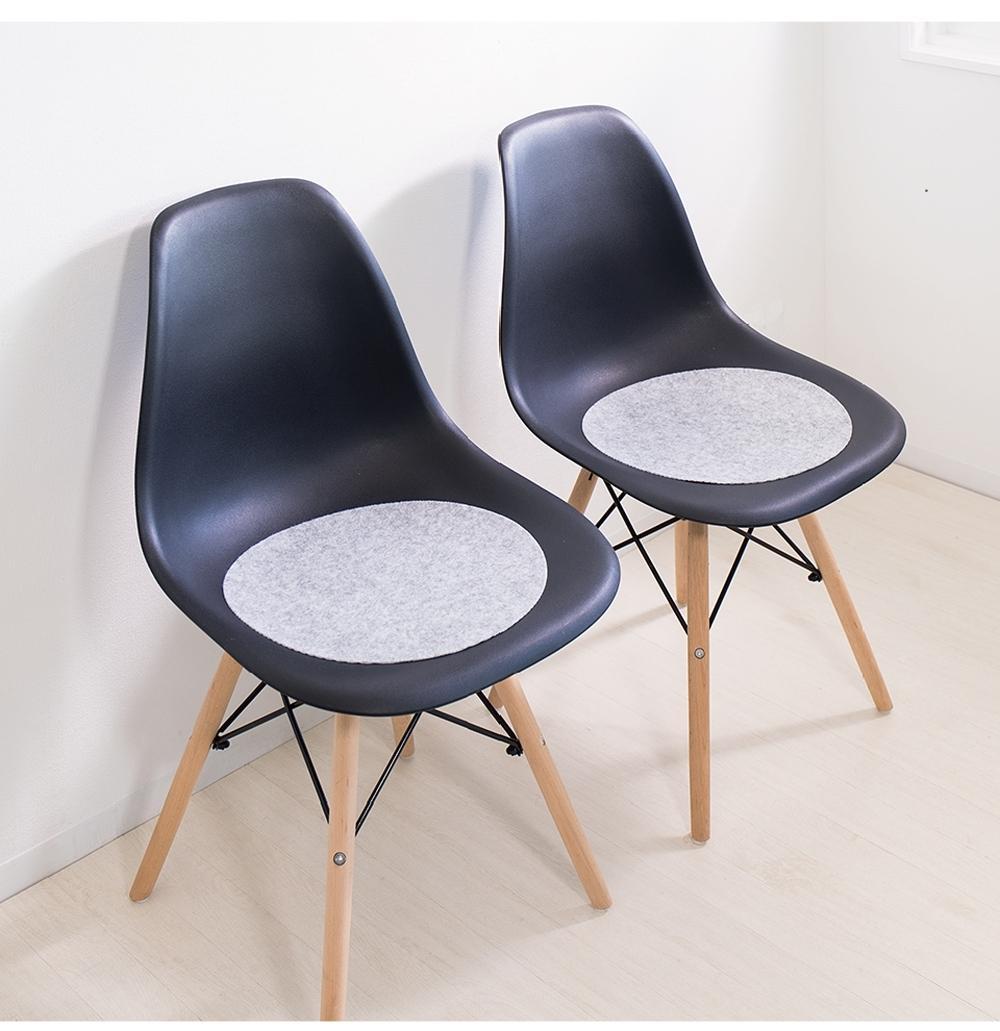 薄型吸着マット 丸型 直径約35cm 2枚入 グレー 日本製 座面シート 吸着マット 丸形 2枚入り イームズチェア用 シェルチェア用 座面カバー 薄手 吸着チェアパッド BTS102213302