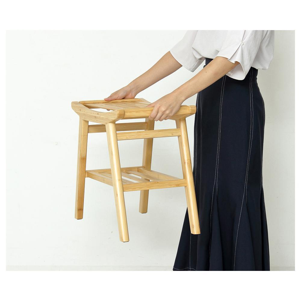 Bamboo スツール ナチュラル 約幅52×奥行28.5×高さ44cm AKU104476701