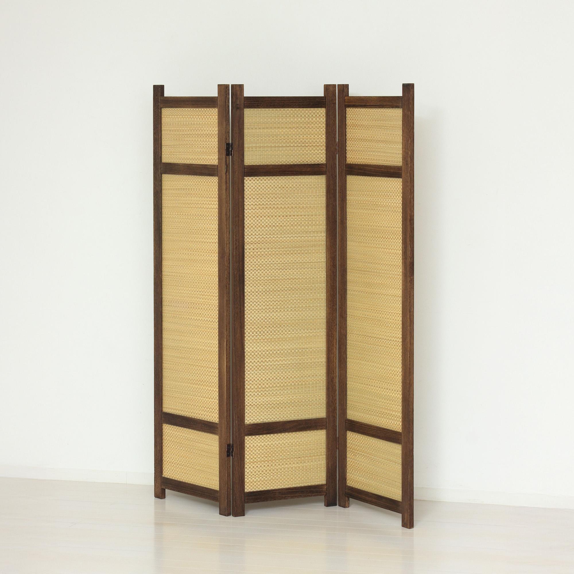 焼桐スクリーン3連 約W40×D2×H152.5cm（1枚）/ 約W40×D6.2×H152.5cm（収納時） AKU1044770