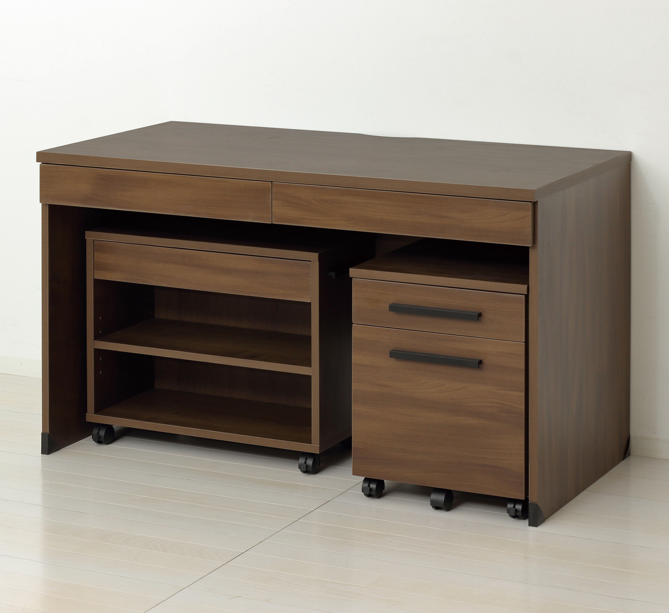 デスク3点セット クラッシー ブラウン オフィスデスク システムデスク AKU1045060