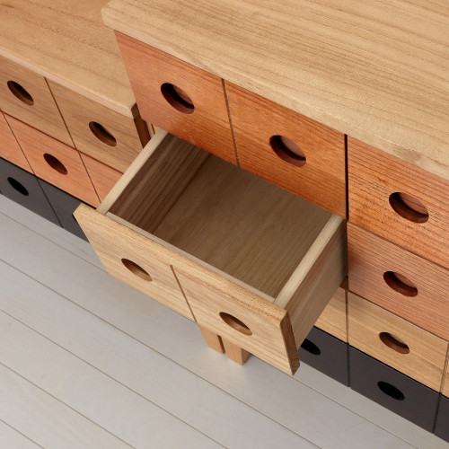 コンビネーションチェスト 4段 引出し7杯 幅62 高さ77 AKU1045062