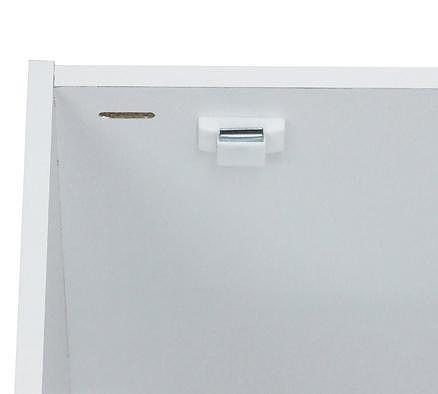 【ホワイト】鍵付き4段ボックスR　