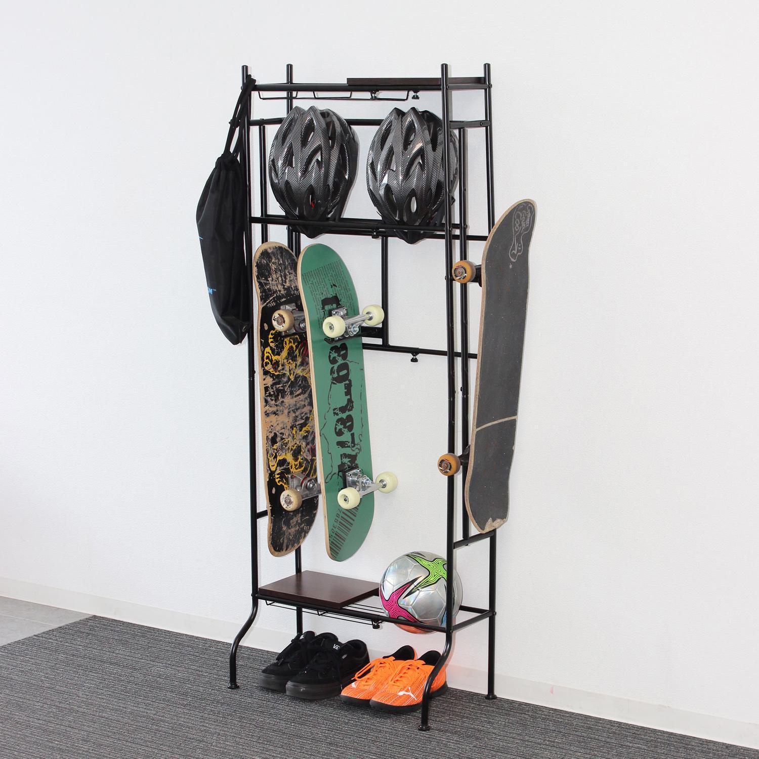 スポーツ用品ラック ブラック