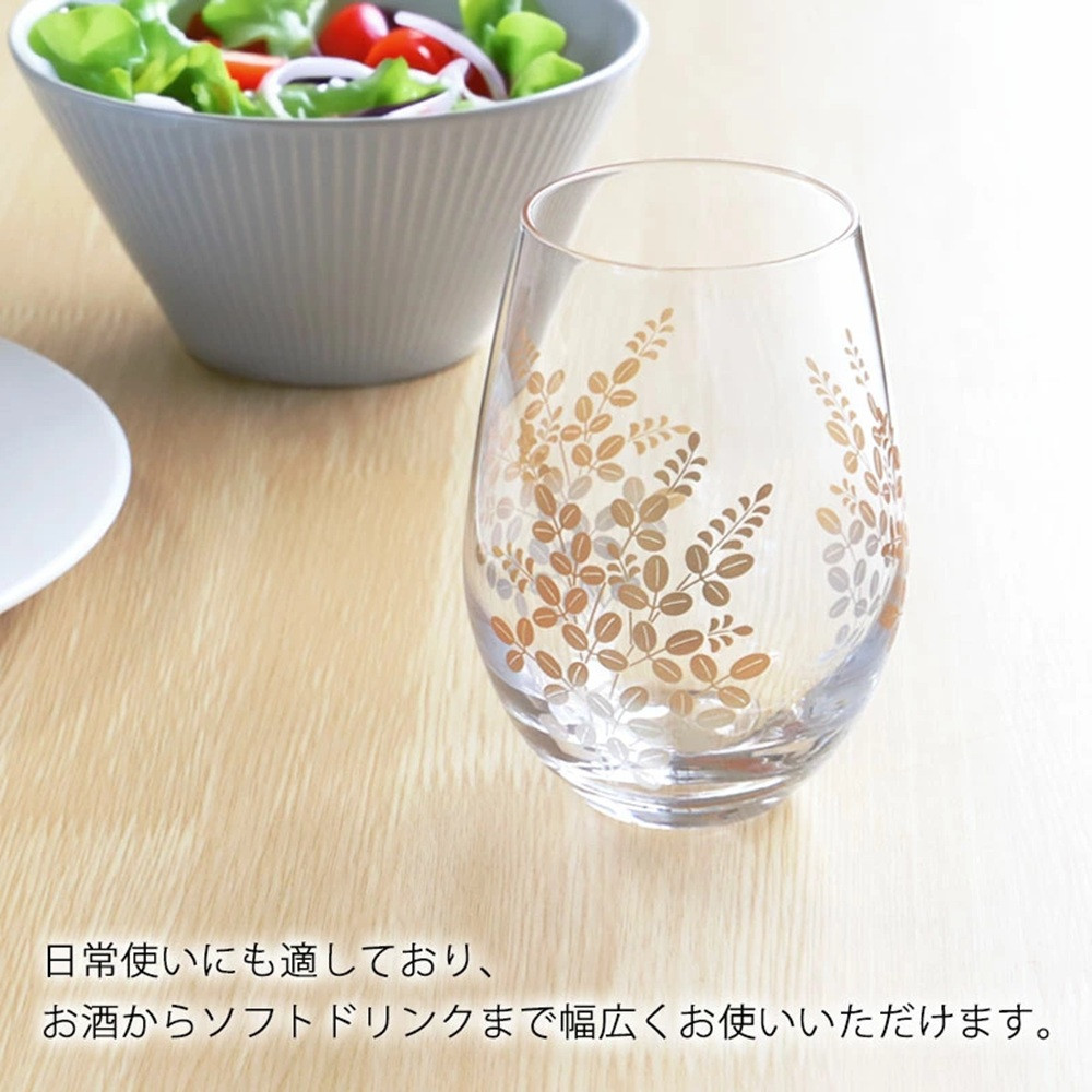 みよし漆器本舗 ぬりもん de Verre タンブラー グラス 蒔絵 萩 360ml 単品 紀州塗り 紀州漆器