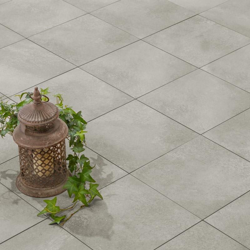 39140000 敷くだけタイル 磁器 ライトグレー 9枚組