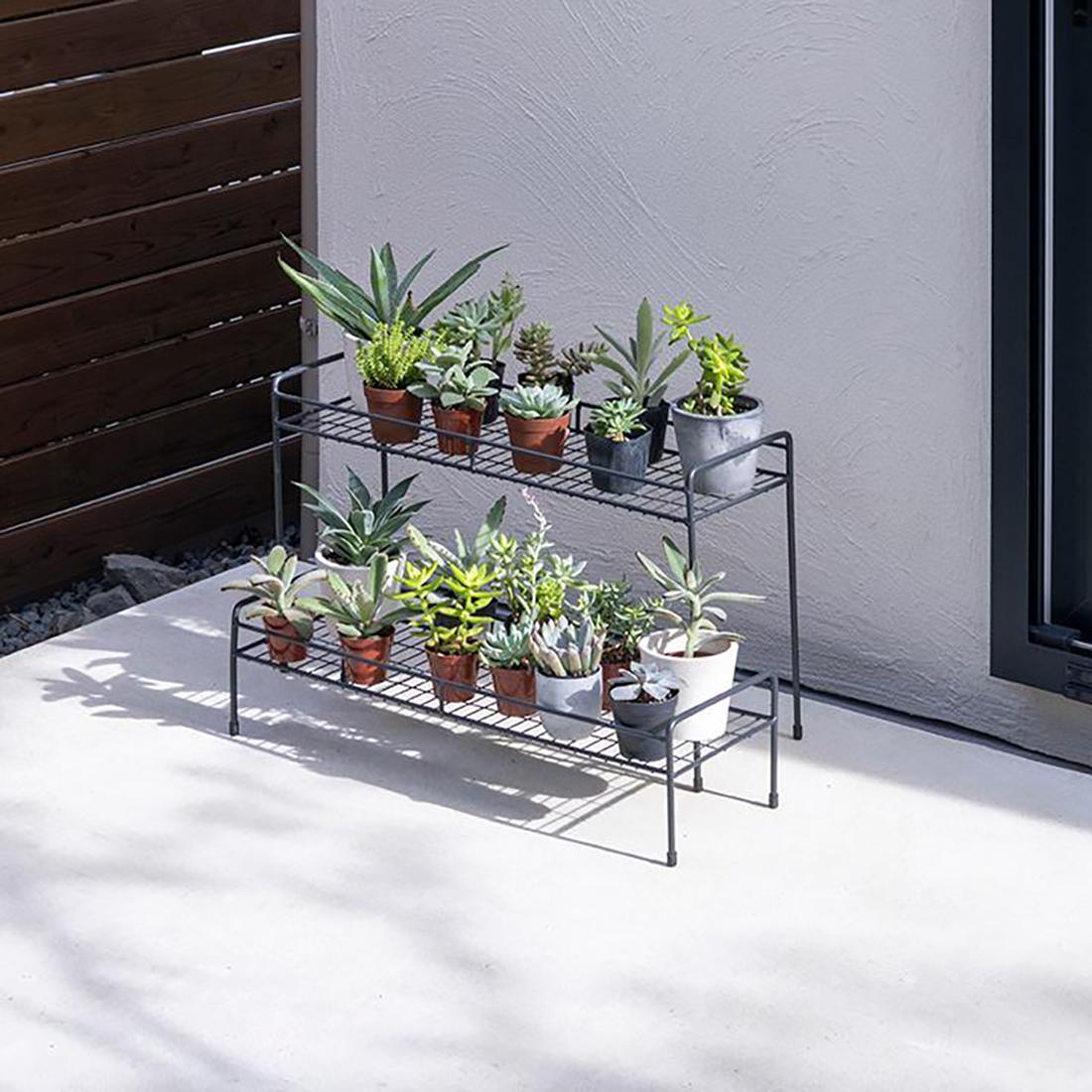 98915700 シンプルプラントスタンド スクエア S 約幅60.5cm×奥行20.5cm×高さ15cm