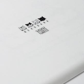 ネコダラトレイM角＆コースター 各1枚セット「ベッドの暖かいとこ」 ネコだらけ 猫グッズ