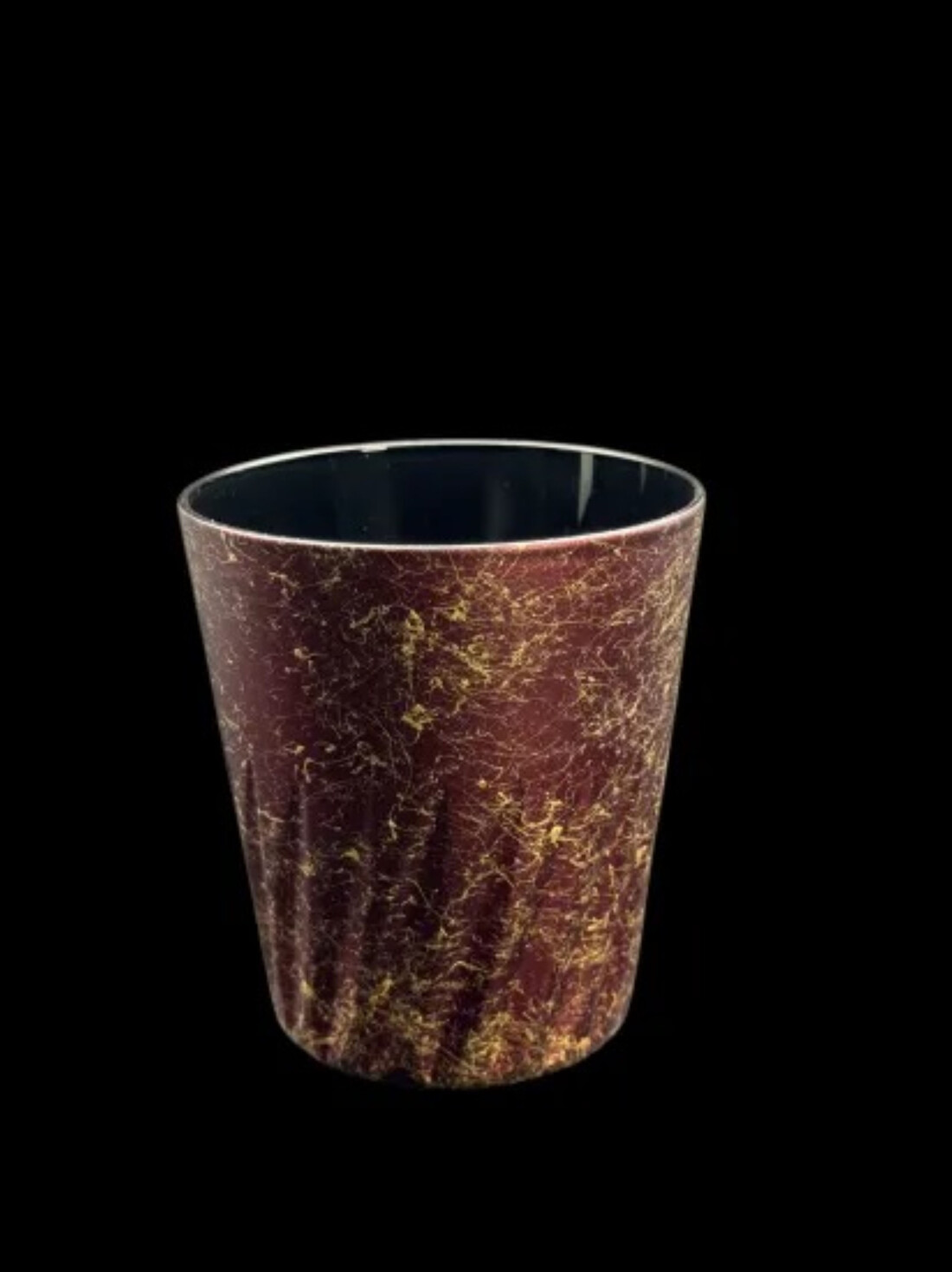 ロックグラス315 乱糸(マット仕上げ)赤溜