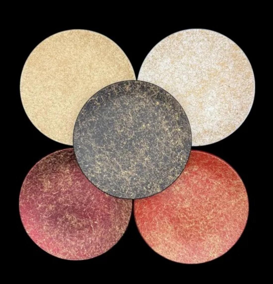 丸小皿 乱糸(マット仕上げ) 5枚セット