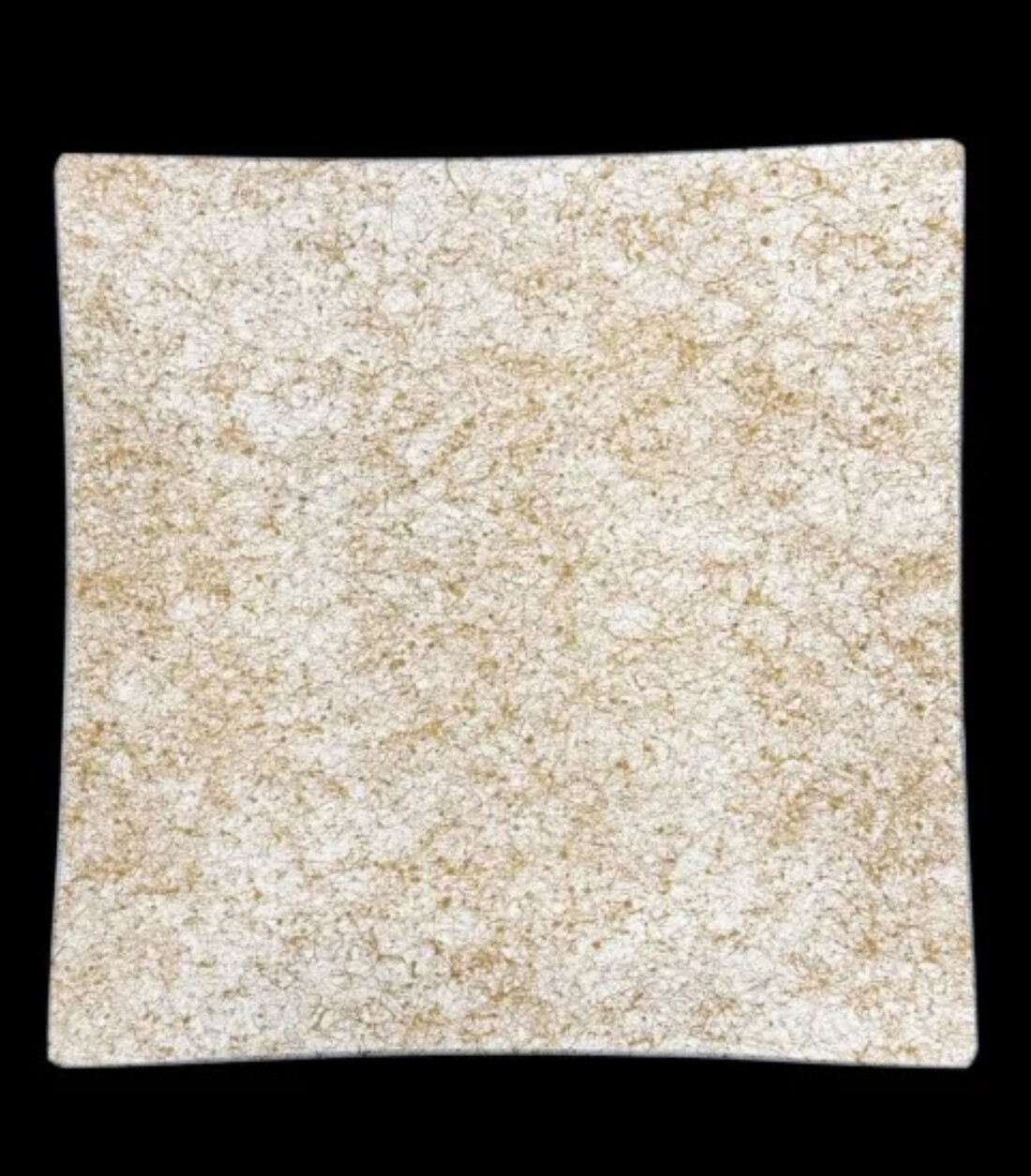 波スクエアプレート L 乱糸(マット仕上げ)純白