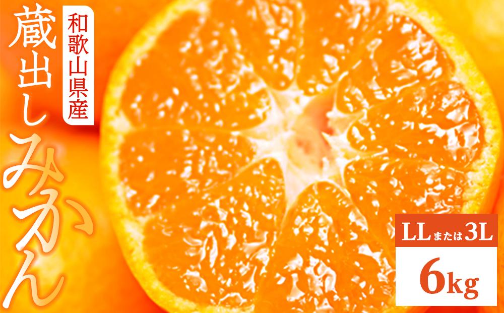 ［先行予約］蔵出しみかん　LLサイズ又は3L　6kg　（和歌山県　海南市下津町　農園直送）