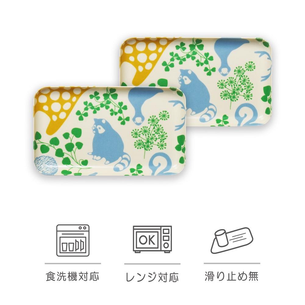 SRカスタートレー 21.5cm どうぶつ 2枚組　タツクラフト