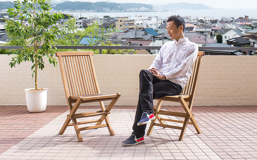 チークチェア2脚組折りたたみ式 AKU1008203