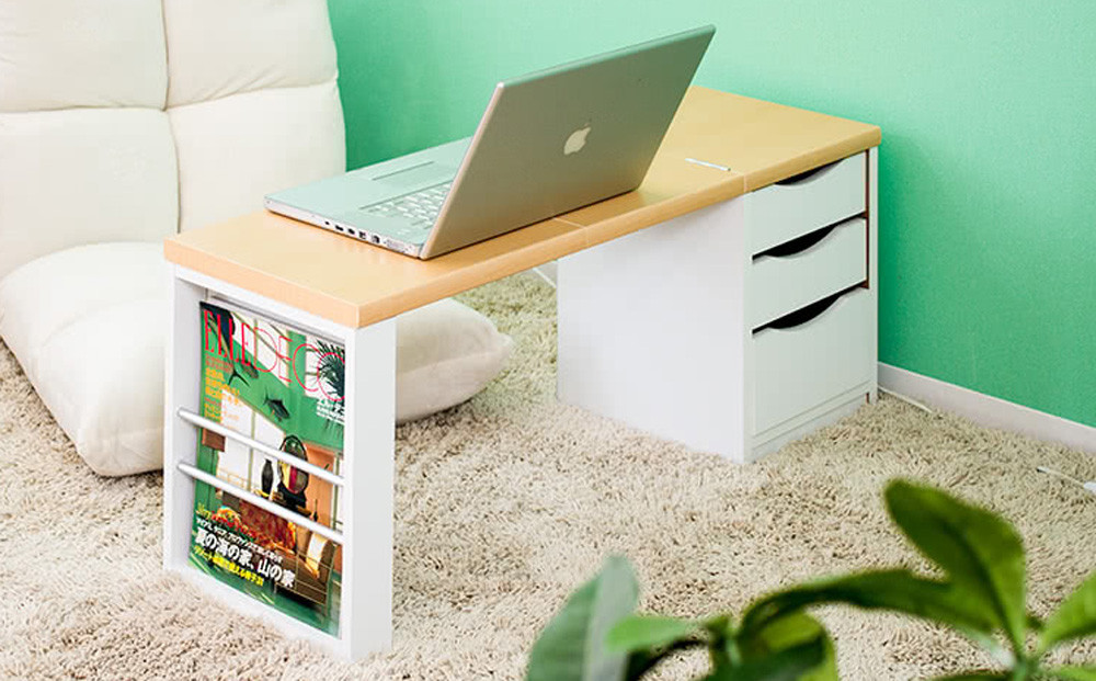 ワンタッチ 折りたたみ 文机 AKU1012196