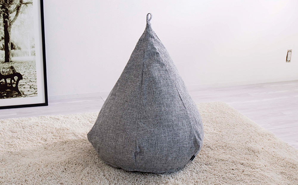 布団収納カバー オニオン型 グレー 約幅60×高さ68cm（底48cm径） 布団収納袋 布団収納クッション カバー ソファ生地 SNG104487701