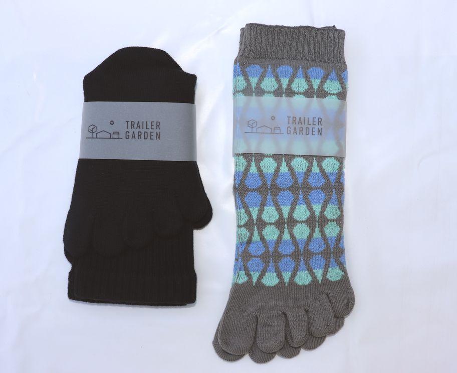 TRAILER GARDENブランド 5本指ソックス2足セットA(25~27cm)