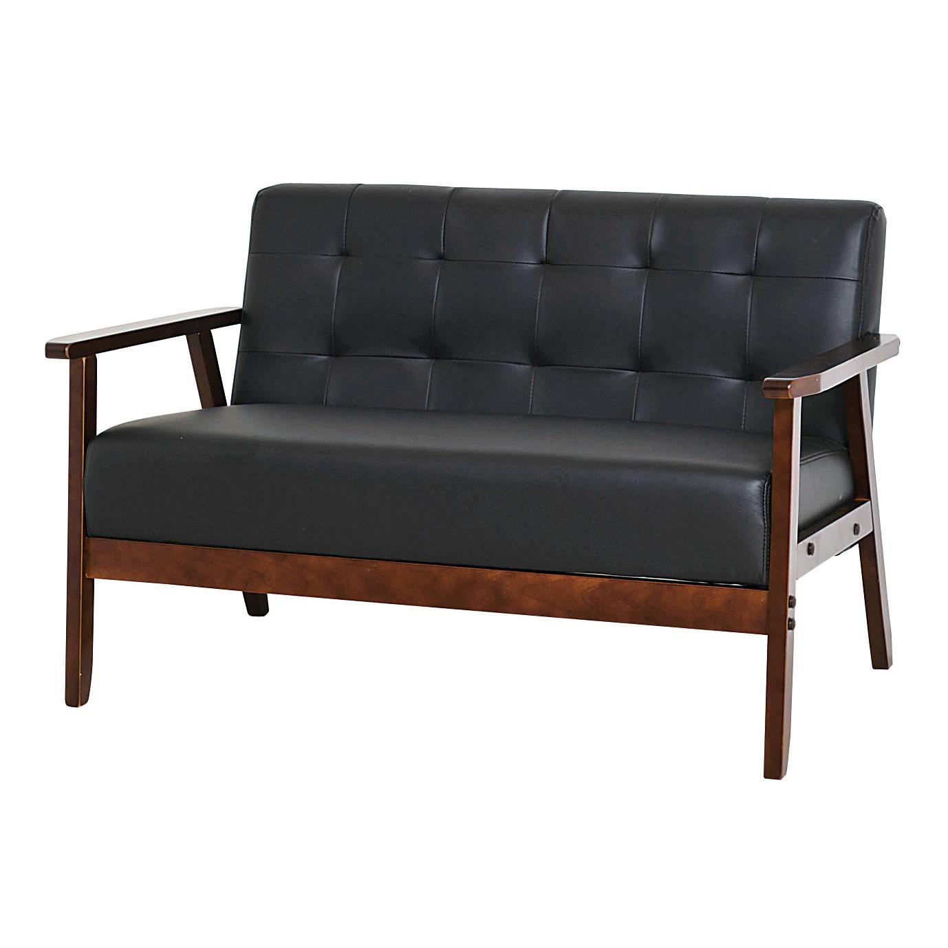 2Pソファ オスロ ブラック