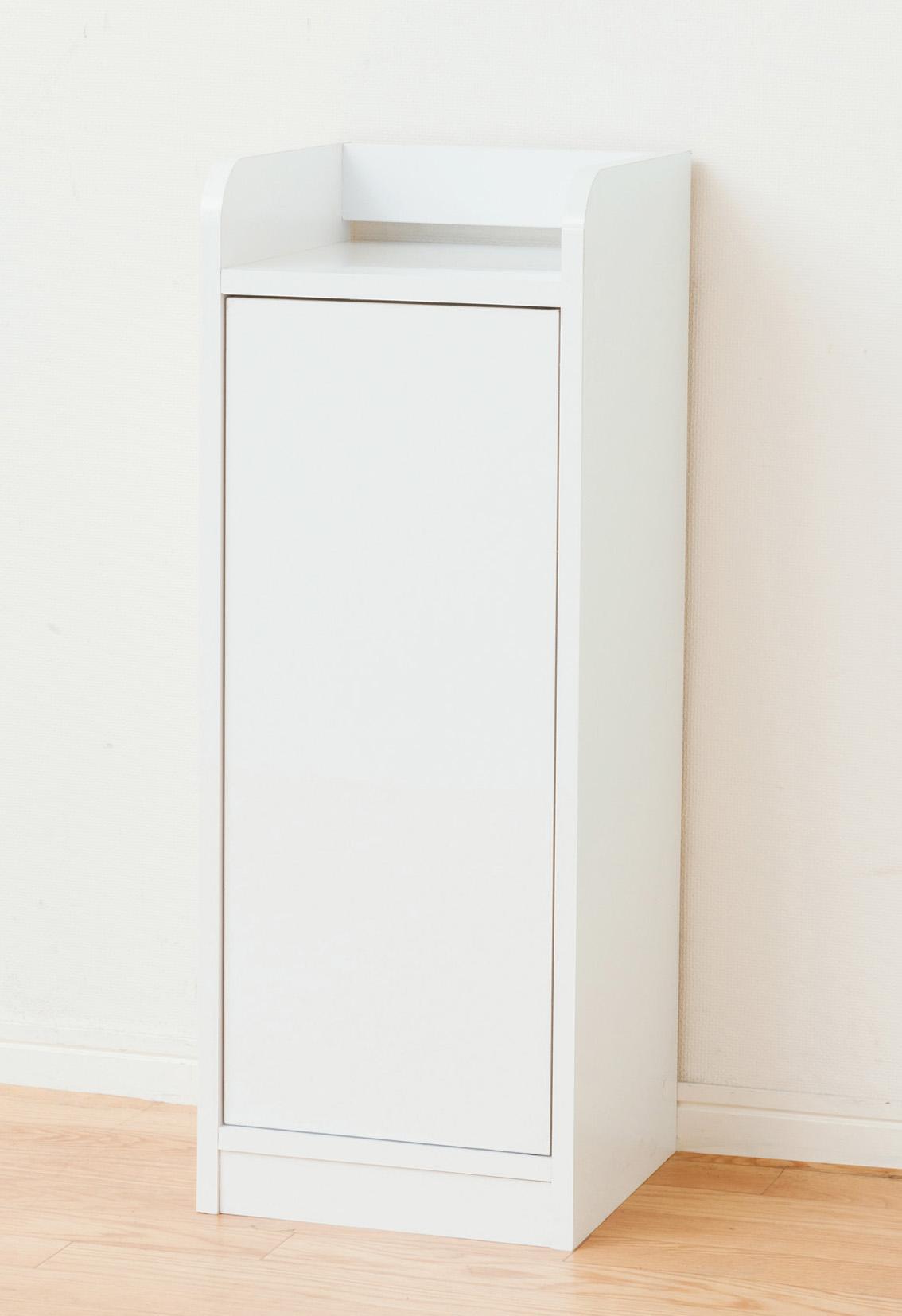 鏡面モデム収納ラック スリム ホワイト