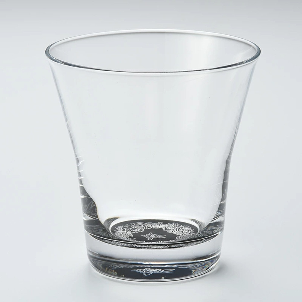 みよし漆器本舗 紀州塗り ぬりもん de Verre フリーグラス 銀 蒔絵 ボタニカル 210ml