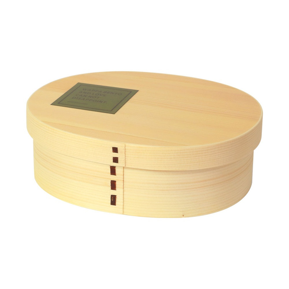 みよし漆器本舗 曲げわっぱ お弁当箱 600ml 約17.5×11.5×高さ6.5cm 小判型 一段 まげわっぱ 弁当箱 1段 グリーン 白木